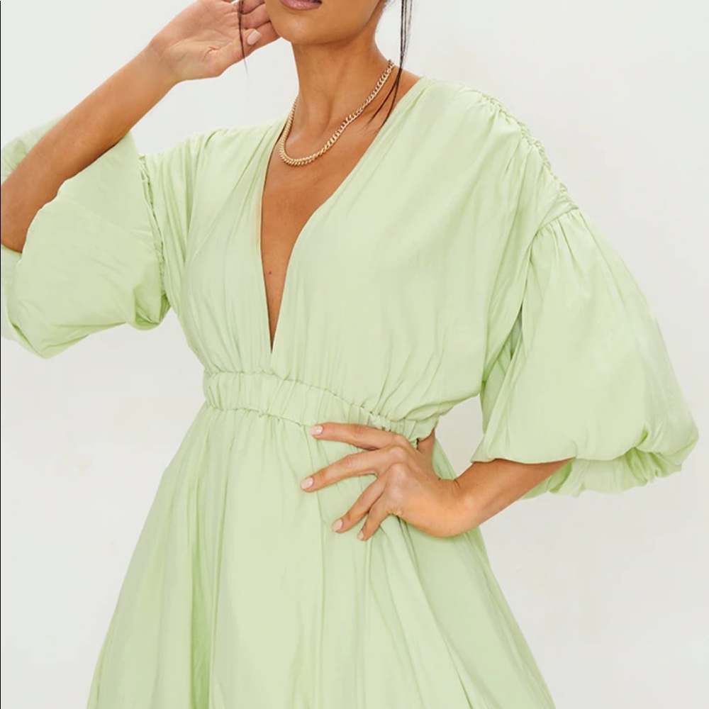 NWT Pistachio puffer dress PLT
